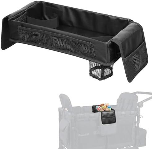 Amazon.com : Myvikcar Stroller Snack Tray with Anti-Falling Bottle Holders for Wonderfold Wagon,Waterproof Faux Leather Interior,Easy to Install and Remove( W1,W2) : Baby