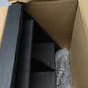 MINCORD Coffee Station Organizer Coffee Condiment Service Tray with 9 Compartment for Counter, Wood Coffee Bar Supplies Organizer for Home Office Breakroom Two-in-One Black