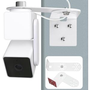 2Pack Metal Swivel Wall Mount Bracket for Wyze Cam Pan V3/V2, Wyze Cam V4/3/2 and Suitable for 1/4 inch Screws Security Camera ,Max Cover Both Sides of The House 300 (Upgrade-White)