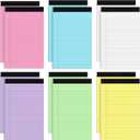 Thboxes 12 Packs Legal Pads 5x8, Totally 360 Sheets Colored Legal Pads 5x8 College Ruled Writing Pads Small Note Pads 30 Sheets/Pad Tablets Lined Notepad for School, Office, To-Do Lists