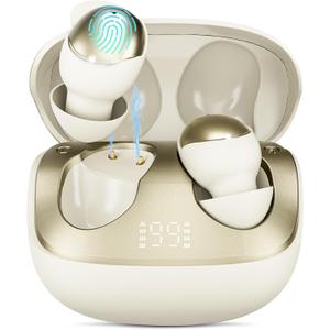 T33 Sleep Earbuds, Bluetooth 6.0 Noise Cancelling Sleep Headphones for Side Sleepers, ANC Up to 98%, Sleep Mode, 48H Playtime, Small Earbuds Comfort Fit for Sleeping, Travel, Work, Skin