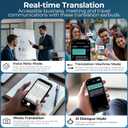 Occiam AI Translation Earbuds Real Time, 164 Language Translator Device with No Subscription, Simultaneous Interpretation for Face-to-Face, Photo/Audio/Video Translating Headphone Matte Black