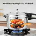 Small Pressure Cooker, Mini Aluminum Alloy Pressure Cooker with Magnetic bottom, Safety and Durable Compact Pressure Canner compatible for induction cookers and gas stoves (4L)