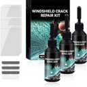 3PC Windshield Crack Repair Kit, 2025 Upgrade Cracks Gone Glass Repair Kit,Premium Car Quick Fix Windshield & Glass Repair Tools, Windshield Crack Repair Fluid Automotive Windscreen Tool (EXP 06/06/28)