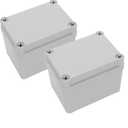 LeMotech Junction Box IP67 Waterproof Dustproof ABS Plastic Project Box for Electrical Outdoor Enclosure Gray 4.3 x 3.1 x 3.3 inch (110 x 80 x 85 mm),2 Pack