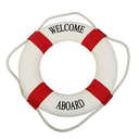 Welcome Aboard - Nautical Decorative Life Ring Buoy - Home Wall Decor - Nautical Decor - Decorative Life Ring Preserver