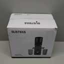 SUSTEAS Cold Press Juicer Machines, 5.3" Feed Chute (50oz Capacity), 300W Slow Masticating Juice Extractor for Whole Fruits and Vegetables, Automatic Feed, High Juice Yield, Easy to Clean, Silver gray