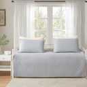 3 Piece Grey Daybed Cover Twin Size Cozy Daybed Sets Bedding Double Sided Quilting Cover Set Geometric Print Bedspread Coverlet All Season for Twin Bed with 2 Standard Shams, 39"x75"