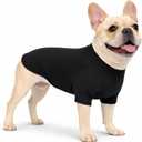 Premium Yoga-Fabric Dog T-Shirt  Breathable, Stretchy, Anti-Shedding Pet Clothes for All Seasons, Small to Large Dogs Black M