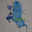 Patelai 5 Pcs Cat Bathing Bag Set Cat Grooming Bag Adjustable Pet Shower Net Muzzles Nail Clipper Tick Remover Tool Massage Brush(Blue)