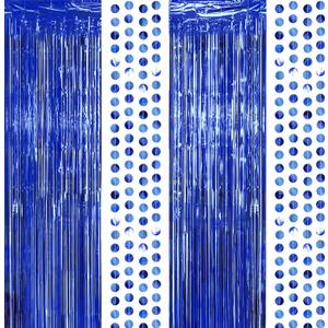 Decor365 Blue Fringe Curtains Blue Party Decorations Blue Circle Garlands Streamers Banner Backdrp for Wedding Graduation Bridal Shower Bachelorette Ramadan Birthday Party Supplies Decor365 Blue Fringe Curtains Blue Party Decorations Blue Circle Garlands Streamers Banner Backdrp for Wedding Graduation Bridal Shower Bachelorette Ramadan Birthday Party Supplies