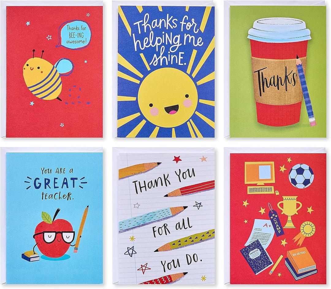 American Greetings Teacher Thank You Cards with Envelopes, Teacher Appreciation (48-Count)