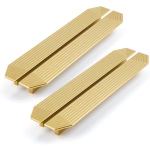 Pack of 4 Brass Cabinet pulls Brushed Drawer pulls Modern Gold Cabinet 9-3/4 inch Handles Drawer Handles for Dresser Closet