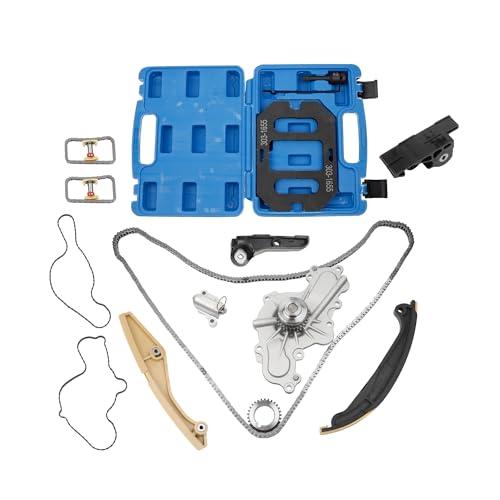 Wahparts BL3Z-6268-A Timing Chain Kit With Water Pump And 303-1248 Camshaft Holding Tool Compatible With 2011-2019 Ford F-150 Edge Explorer Taurus Mustang 3.5L 3.7L