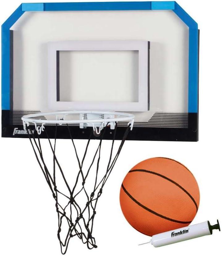 Franklin Sports Mini Basketball Hoops-Indoor Over The Door Mini Hoop+Basketball Sets-Perfect Accessory for Bedroom+Office