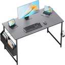 Pamray 47 Inch Computer Desk for Small Spaces with Storage Bag, Home Office Work Desk with Headphone Hook, Small Office Desk Study Writing Table