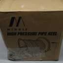 M MINGLE High Pressure Washer Hose Reel 150ft, Heavy Duty Steel Hose Reel, Manual Crank Power Washer Hose Reel with 3/8" Pressure Wash Whip Hose, Swivel Arm and Mounting Bracket, 4000 PSI