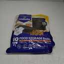 Wallaby 60 Count 1-Gallon Gusset Mylar Bags with 400cc Oxygen Absorbers, 15 Mil Total Thicker Long-Term Food Storage Pouches, 10x14 Stand-Up Resealable Heat-Sealable Airtight Packaging - Matte Black (1-Gallon 60 Pack)