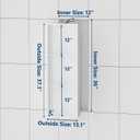 Qeke Stainless Steel Shower Niche 12" X 36", No Tile Needed Wall Niche Three-Tier, Recessed Shower Shelf for Bathroom Storage, Matte White