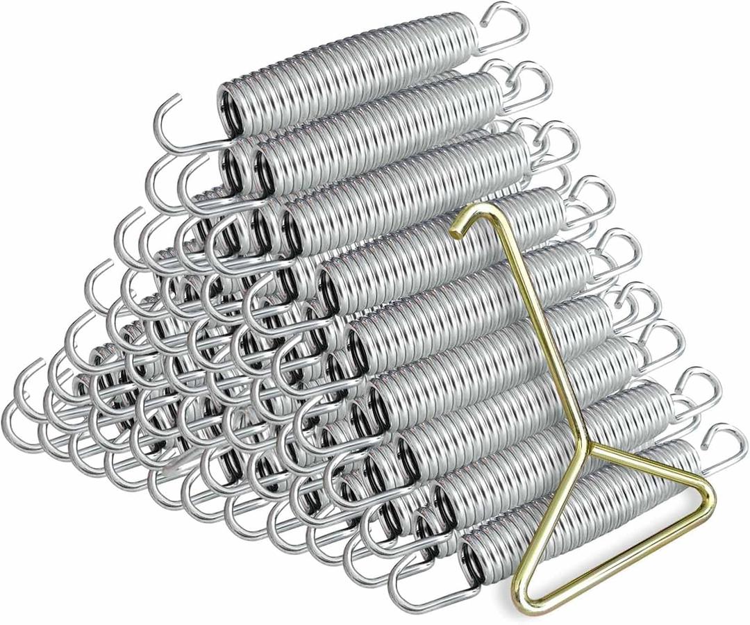 96PCS Trampoline Springs 7 inch: Trampoline Replacement Parts Springs with Puller Tool for Indoor Outdoor Trampolines,Heavy Duty Stainless Steel,Weather Resistant