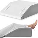 Ruqmuis Leg Elevation Pillow for After Surgery, 8inch Foam Leg Elevating Pillow for Swelling and Blood Circulation, Leg Wedge Pillow for Sleeping, Knee Pillow for Knee Hip Ankle Pain Relief, White