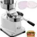 ZICA Commercial Hamburger Patty Maker 150mm/6inch Stainless Steel Burger Press Heavy Duty Hamburger Press Meat Patty Maker Hamburger Forming Processor with 500 Pcs Patty Papers