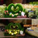 twinbling Garden Gnome Statue Heart-Shaped Moss Covered Outdoor Garden Decor Cute Gnomes Decorations for Home Patio Yard Balcony Lawn Decor Gifts for Mom Woman Grandma Dad