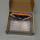 Magnifying Glass with Light Hands Free, Rechargeable Magnifying Glasses Headset with 5 Detachable Lenses Magnifier for Close Work, Reading, Jewelry Making Crafts (Orange & Gray)