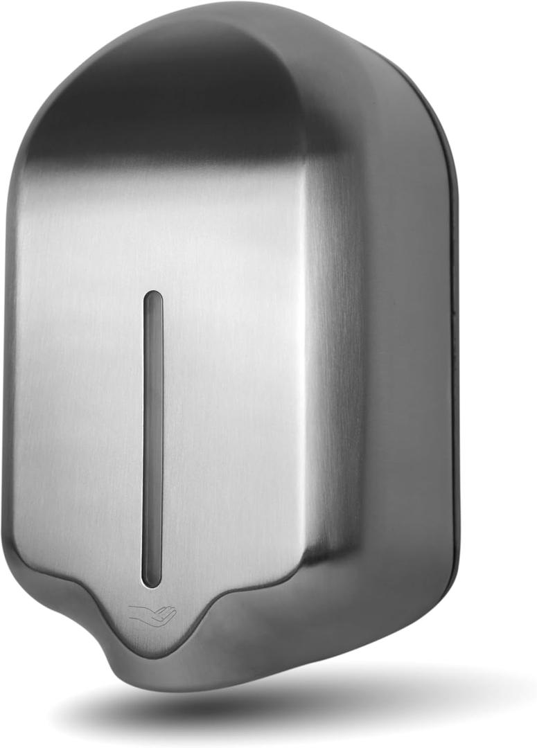 Automatic Soap Dispenser Wall Mount  Large 40oz (1200ml) Stainless Steel Wall Mounted Dispensers for Commercial & Home Bathroom - for Liquid Soap or Hand Sanitizer, by EnBath