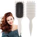 Curl Defining Brush, 1 PCS Curly Hair Brush, Brush for Curly Hair, for Combing and Shaping Men's and Women's Curls to Reduce Pulling (Beige)