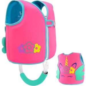 Pottwal Swim Vest for Kids - Swim Jacket - Made of Neoprene & EPE - with Adjustable Crotch Strap, Small