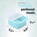 2-Cup Silicone Freezer Trays with Lids  Perfect for Meal Prep, Portion Control, and Easy Freezing-Meal Prep Container Molds for Soup,Leftovers (Aqua, 2 Pack)