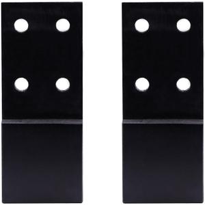 Bed Frame Legs Replacement Parts Bed Feet Furniture Support Leg Reinforcement Kit for Wooden Beds Table Cabinet Sofa Bolt-On Direct Replacement Straight Leg Replace Part Not Plastic Black 2 PCS 3inch