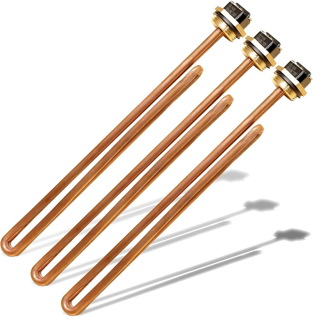 HE 90240 Heating Element Upgrade, 3 Pack, compatible with Ecosmart ECO 18/24/27/36, Rheem, Richmond, Eemax tankless water heaters. 240V, 9KW/18KW/27KW/36KW, RC04709024S Water Heater Element