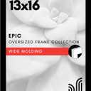Americanflat 13x16 Picture Frame with Polished Plexiglass - Black Picture Frame - Wide Photo Frames Made of Engineered Wood for Vertical or Horizontal Wall Display - Epic Collection - Black
