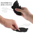 COOK WITH COLOR Kitchen Sink Strainer, Silicone, Flexible Sink Strainer, Sink Drain Strainer, 3 Pc Black