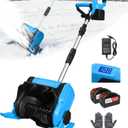 Cordless Snow Shovel, 21V | 12-Inch | 4.5-Ah Battery Powered Snow Blower with LCD Display, Foldable Electric Snow Thrower, 20ft Throwing Distance (2 Battery & Quick Charger Included)