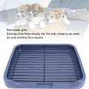 Dog Potty Tray, Removable Portable Dog Litter Box Indoor Puppy Pee Pad Holder with Grille for Small and Medium Dogs, Stable Structure, Safe Material