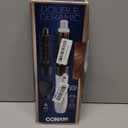 Conair Double Ceramic 3-in-1 Hot Air Brush, Interchangeable Attachments: 1-Inch Thermal Brush, -Inch Boar and Nylon Bristle Brush, and Concentrator, Voluminous Curls & Straight Styles, White