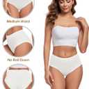 ANLIQI Womens Underwear Pack Bikini Briefs Panties Cotton Moda Moisture Wicking Soft Hipster Undies for Ladies (L)