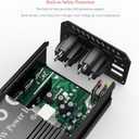 Pro Chaser 400W Car Power Inverter  DC 12V to AC 110V Converter with Dual AC Outlets & 6.2A USB Ports, Ideal for Road Trips, Camping, Small Appliances & Electronics (Black)