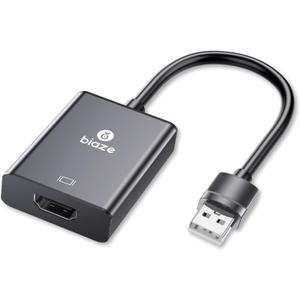 USB to HDMI Converter, Supports 4K@60Hz HDR, Compatible with laptops/desktops/TVs/Monitors/projectors. HDMI to USB Adapter, Compatible with Windows/Mac Systems (USB to HDMI Converter)