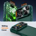 Magnetic for iPhone 16 Pro Case [Slide Camera Cover] [Compatible with Magsafe] [Kickstand] [Military Grade Protection] Shockproof Rugged Case for iPhone 16 Pro,Green
