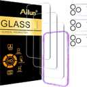 Ailun 3 Pack Screen Protector for iPhone 17 Pro Max [6.9 inch] + 3 Pack Camera Lens Protector with Installation Frame,Dynamic Island Compatible,Case Friendly[Not for iPhone 17/17 Pro/iPhone Air]