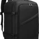 Kono Carry on Backpack, 18" Airplane Approved Under Seat Travel Backpack for Men and Women, Waterproof Lightweight Daypack for Flight 30L (Black, Medium)