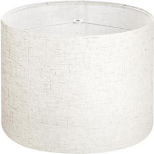 VEVOR Drum Lamp Shade, 13 in Top x 13 in Bottom x 10 in High, Medium Drum Linen Lampshade, Replacement Lamp Shade for Table Lamps Floor Lamps Pendant Lights, Easy Assembly Required (Light Linen)