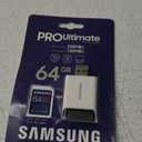 SAMSUNG PRO Ultimate Full Size Memory Card/USB 3.0Reader, 64GB SDXC, Up to 200 MB/s, 4K UHD, UHS-I, C10, U3, V30, A2 for DSLR, Mirrorless Cameras, PCs, MB-SY64SB/AM