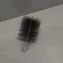 RattanView 4 Inch Double Spiral Flue Brush Round Chimney Cleaning Brush with 1/4" Npt Fitting for Chimneys Stove Pipes Cleaning Accessories