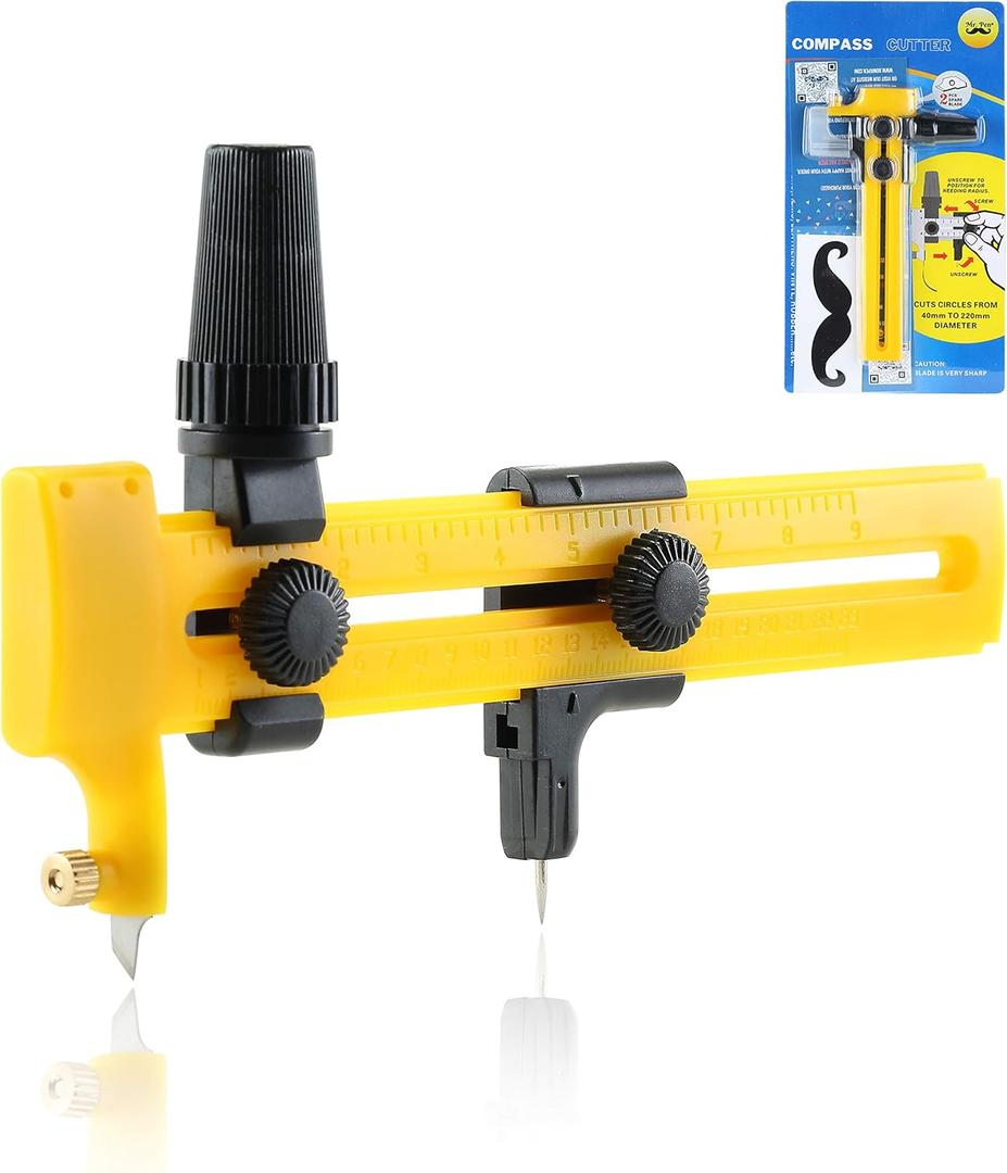 Mr. Pen- Compass Circle Cutter, 6.25In, for Paper Crafts and Fabric, Circular Compass Tool