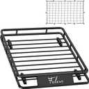 46" x 36" Roof Rack Basket with Net, 200 Lbs Capacity Cargo Rack